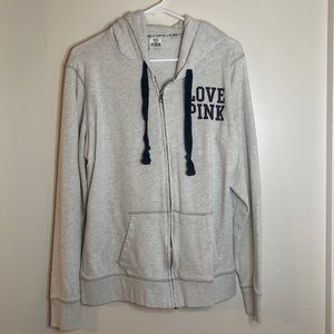 Women’s VS Pink Sweatshirt, Size: Large, Color: Cream